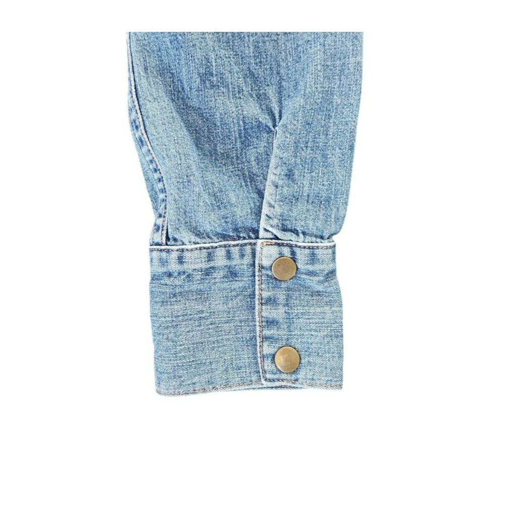Citizens of Humanity Farrah 70s Blue Denim Jumpsuit XS 100% Cotton Flare Leg - Picture 5 of 10
